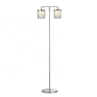 Custom Made 2-Light LED Metal Crystal Glass Indoor Lighting Floor Lamp For Decorative