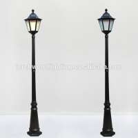 IP54 aluminum glass E27 black led garden lamp posts