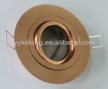 Round copper recessed ceiling lights with heat can