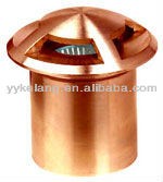 Copper recessed led inground light four ways pervious to light