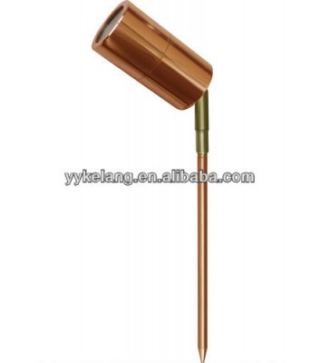 Solid copper garden spike led light