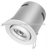 Ajustabel aluminium downlight housing with safety heat hood can