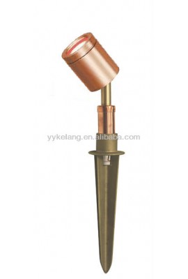 Adjustable Copper high voltage 110v landscape light with brass spike